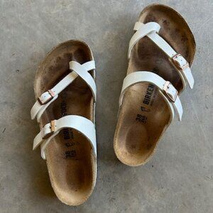 Birkenstock White Mayari Sandals Size 38